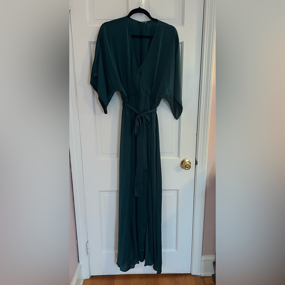 Emerald green maxi dress